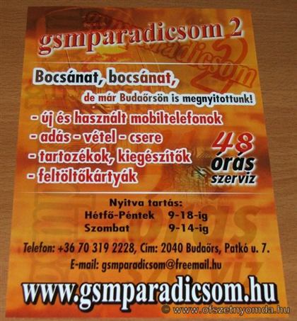 Szórólap – nyomdai referencia